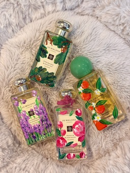 Hand-painted Jo Malone bottles — floral collection