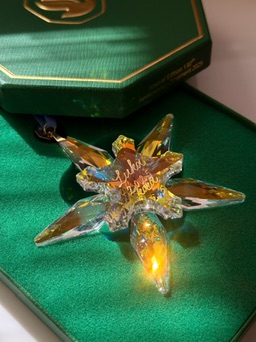 Custom engraved Swarovski Annual Edition crystal ornament