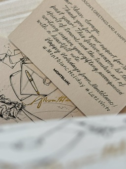 Calligraphy for Montblanc live event — bespoke lettering