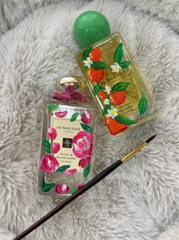 Artist's brush with hand-painted Jo Malone bottles — workshops